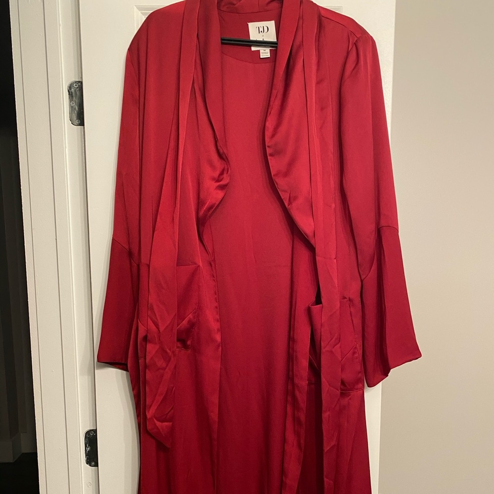 Red satin coat